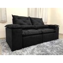 Ver imagem 5 de Sofá 3 Lugares Retrátil e Reclinável 2,00 Metros Alpoim Estofados Preto 204 Athenas