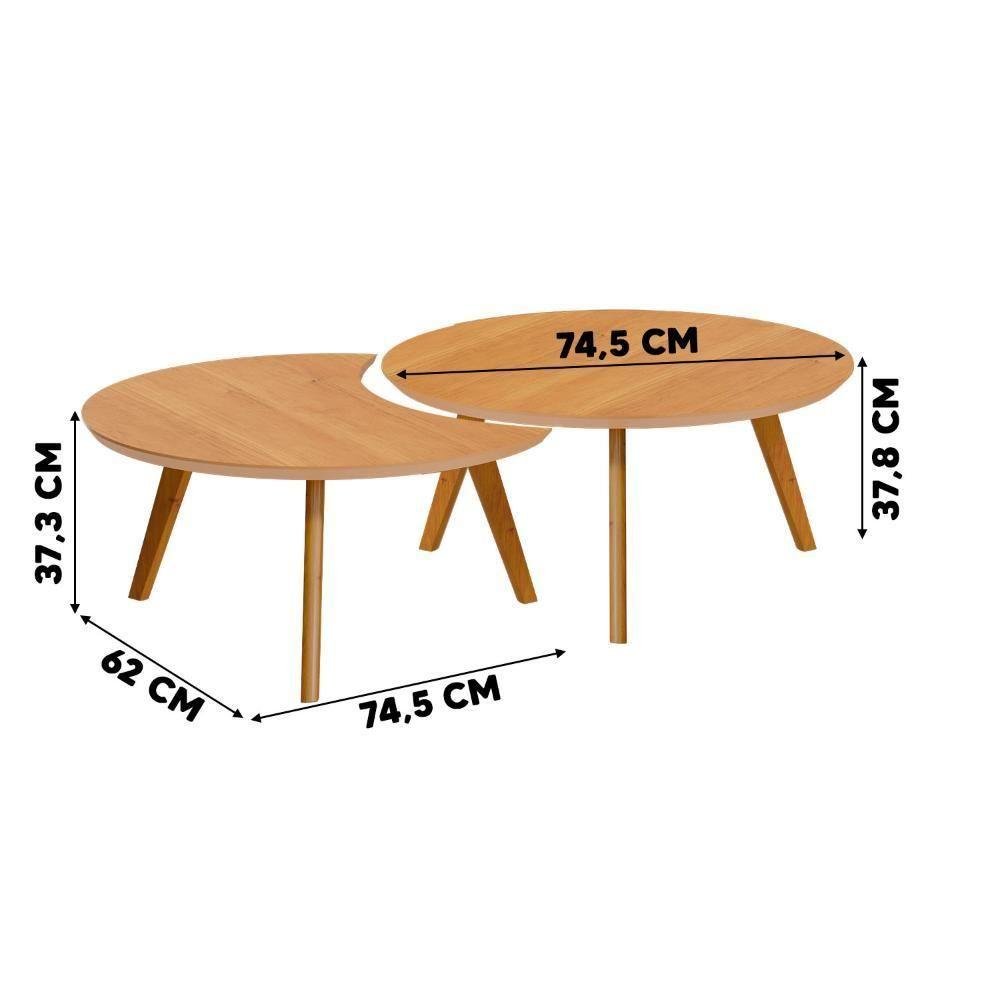 Conjunto de Mesa de Centro Nature Classic Luna Imcal Nature - 2