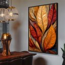 Ver imagem 1 de Quadro Abstrato Essência Das Folhas em Chamas Grande 153x103