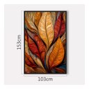Ver imagem 4 de Quadro Abstrato Essência Das Folhas em Chamas Grande 153x103