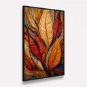 Ver imagem 3 de Quadro Abstrato Essência Das Folhas em Chamas Grande 153x103