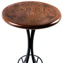 Ver imagem 3 de Cj Mesa Madeira 60cm - Bistrô Fixa 98cm + 4 Banquetas 73 - Natural - Beer Happy Hour