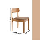 Ver imagem 4 de Conjunto de Mesa Jantar Bellini Tampo 180cm Laqueado Canto Moeda 6 Cadeiras Off White Milano/Imbuia Natural/Cinamomo Imbuia/Laqueado Marrom