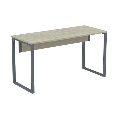 Mesa Escritório P25 Tub Pandin 150 Cm Larg X 70 Cm Prof Tampo Mdp Casablanca Pé Aço Tubular