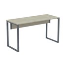 Ver imagem 1 de Mesa Escritório P25 Tub Pandin 150 Cm Larg X 70 Cm Prof Tampo Mdp Casablanca Pé Aço Tubular