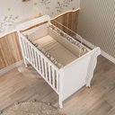 Ver mais imagens de Conjunto Quarto Bebê Berço 3EM1 Mirelle Cômoda Gran Selena 4 Gavetas 1 Porta 100% MDF Branco