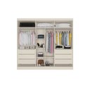 Ver imagem 3 de Guarda Roupa Casal Oslo 6 Portas Mdf C/ Espelho Off White