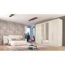 Ver imagem 2 de Guarda Roupa Casal Oslo 6 Portas Mdf C/ Espelho Off White