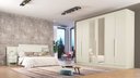 Ver imagem 2 de Guarda Roupa Casal Oslo 6 Portas Mdf C/ Espelho Off White