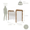 Ver imagem 6 de Conjunto Quarto Bebê Berço 3EM1 Mirelle Cômoda Gran Selena 4 Gavetas 1 Porta 100% MDF Branco/com Bétula