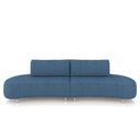 Ver imagem 5 de Sofá Bipartido Sala de Estar Jamaica 260cm Curvo Pés Alumínio Linho Azul G52 - Gran Belo
