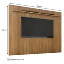 Ver imagem 3 de Painel para Tv Suspenso Frisado Curitiba 2240 Cinamomo Off White - Valdemóveis