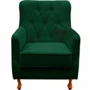 Ver imagem 1 de Kit 2 Poltronas para Sala Decorativas c/ Capitonê Carrara Veludo Verde