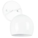 Ver imagem 2 de Kit 2 Arandela Aluminio Bola Branco 23x25cm