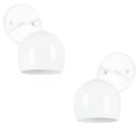 Ver imagem 1 de Kit 2 Arandela Aluminio Bola Branco 23x25cm