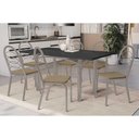 Ver imagem 1 de Mesa Cozinha Elba 160 + 6 Cad Holanda Niquel/Cap Kappesberg