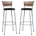 Ver imagem 1 de Kit 2 Banqueta Bistro para Cozinha Junco Cappuccino Àrea Gourmet Balcão Bancada bares Churrasqueira