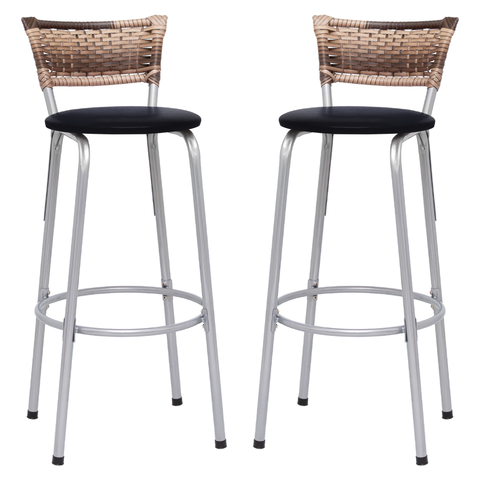 Kit 2 Banqueta Bistro para Cozinha Junco Cappuccino Àrea Gourmet Balcão Bancada bares Churrasqueira