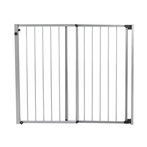 Portão de Segurança Crianças e Pet Altura 80cm X Largura 105 a 200cm Alumínio Cinza