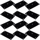 Ver imagem 1 de Kit 12 Chapinhas Chapa Reta Fixação Pés Palito Rosca 5/16 Preto
