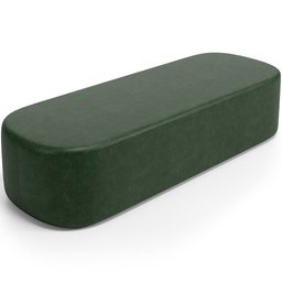 Puff Decorativo Orgânico para Living Quarto 195cm Doha W01 Couríssimo Verde Musgo - Lyam Decor - 1 Puff Decorativo Orgânico para Living Quarto 195cm Doha W01 Couríssimo Verde Musgo - Lyam Decor - 1