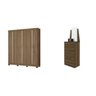 Conjunto Quarto de Casal Cômoda 5 Gavetas Veneza e Guarda-Roupa Casal Itapoá Espresso Móveis - 1