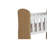 Mini Berço Bebê C/ Rodízio Branco/carvalho - Peroba - 5