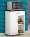 Ver imagem 1 de Balcão Fruteira 1 Porta 1 Gaveta c/ Rodinhas Cozinha