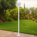 Ver imagem 4 de Poste Branco 1,95m Colonial Clássico Luminária Jardim Praça 1 Lâmpada Estacionamento