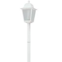 Ver imagem 7 de Poste Branco 1,95m Colonial Clássico Luminária Jardim Praça 1 Lâmpada Estacionamento