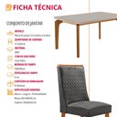 Ver imagem 7 de Mesa de Jantar Liz 180cm Tampo MDF Vidro Canto Copo com 6 Cadeiras Carolina