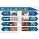 Ver imagem 2 de Gabinete de Cozinha Modulado Balcão Divina C/2 Portas e Tampo 80 Cm Freijo/titanium - Mgm