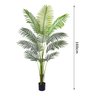 Palmeira Areca Artificial Planta Coqueiro Folhagem com 1.60m Verde - 2