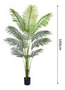 Ver imagem 2 de Palmeira Areca Artificial Planta Coqueiro Folhagem com 1.60m Verde