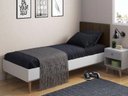 Ver imagem 2 de Cabeceira Almofadada para Cama Casal Box Suspensa Dubai 0,90 X 55 Marrom Suede