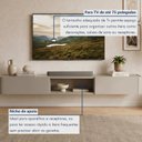 Ver imagem 4 de Rack Suspenso Oslo 180cm para TV 75 Polegadas em MDF Off White