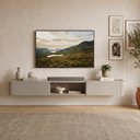 Ver imagem 1 de Rack Suspenso Oslo 180cm para TV 75 Polegadas em MDF Off White