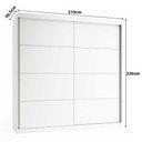 Ver imagem 3 de Guarda Roupa Casal 219cm 2 Portas de Correr e 6 Prateleiras Cor:branco