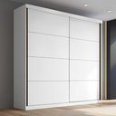 Ver imagem 1 de Guarda Roupa Casal 219cm 2 Portas de Correr e 6 Prateleiras Cor:branco