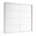 Ver imagem 2 de Guarda Roupa Casal 219cm 2 Portas de Correr e 6 Prateleiras Cor:branco