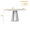 Ver imagem 3 de Mesa Jantar Lectus 135x90 Ype/off White - Nc