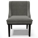 Ver imagem 7 de Poltrona Decorativa Base Fixa de Madeira Firenze Suede Grafite/Preto - Gran Belo