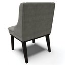 Ver mais imagens de Poltrona Decorativa Base Fixa de Madeira Firenze Suede Grafite/Preto - Gran Belo