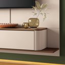 Ver imagem 6 de Home Painel Galax Suspenso para Tv até 70 Polegadas com Off White/castanho G26 - Hb Móveis