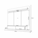 Ver imagem 4 de Home Painel Galax Suspenso para Tv até 70 Polegadas com Off White/castanho G26 - Hb Móveis