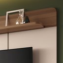 Ver imagem 5 de Home Painel Galax Suspenso para Tv até 70 Polegadas com Off White/castanho G26 - Hb Móveis