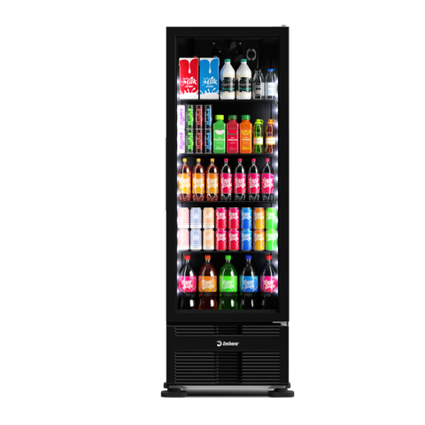 Refrigerador Expositor Vertical Imbera 393 Litros Full Black Vrs13 Bivolt Inverter