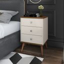Ver imagem 2 de Conjunto 2 Mesas de Cabeceira Mix 3 Gavetas Off/ Freijó