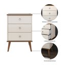 Ver imagem 5 de Conjunto 2 Mesas de Cabeceira Mix 3 Gavetas Off/ Freijó