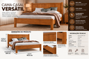 Ver imagem 4 de Cama de Casal Versátil 147cm 100% MDF Cor Cedro